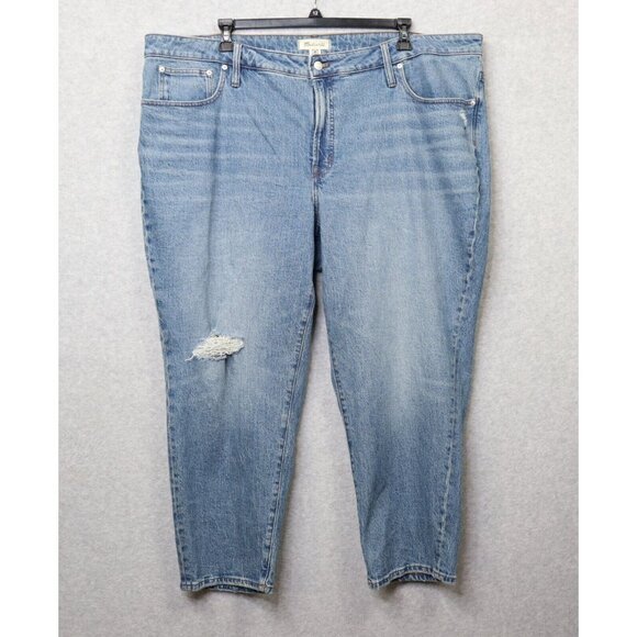 Madewell Mid-Rise Perfect Vintage Jean Womens 26W Distressed New Medium Wash - Picture 1 of 16